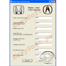 Honda Acura HDS Unlock Code Generator Immobilizer Reset Tool